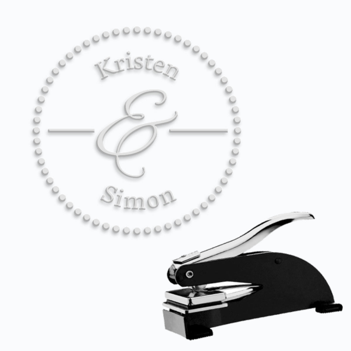 Round Paper Embosser with Names #2068 - 1.625" imprint - Nostalgic Impressions