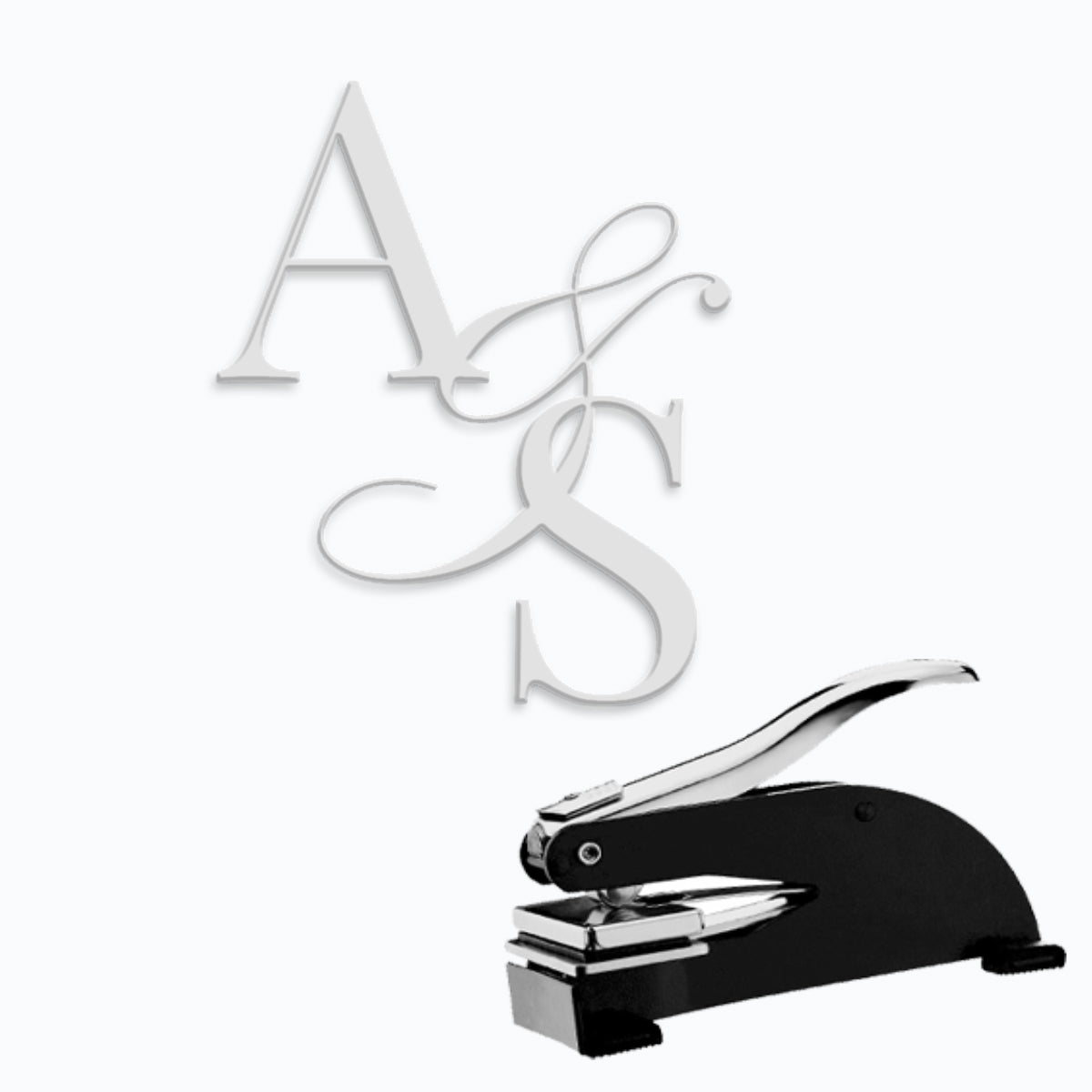 2 Letter Paper Embosser #2069 - 1.625" imprint - Nostalgic Impressions