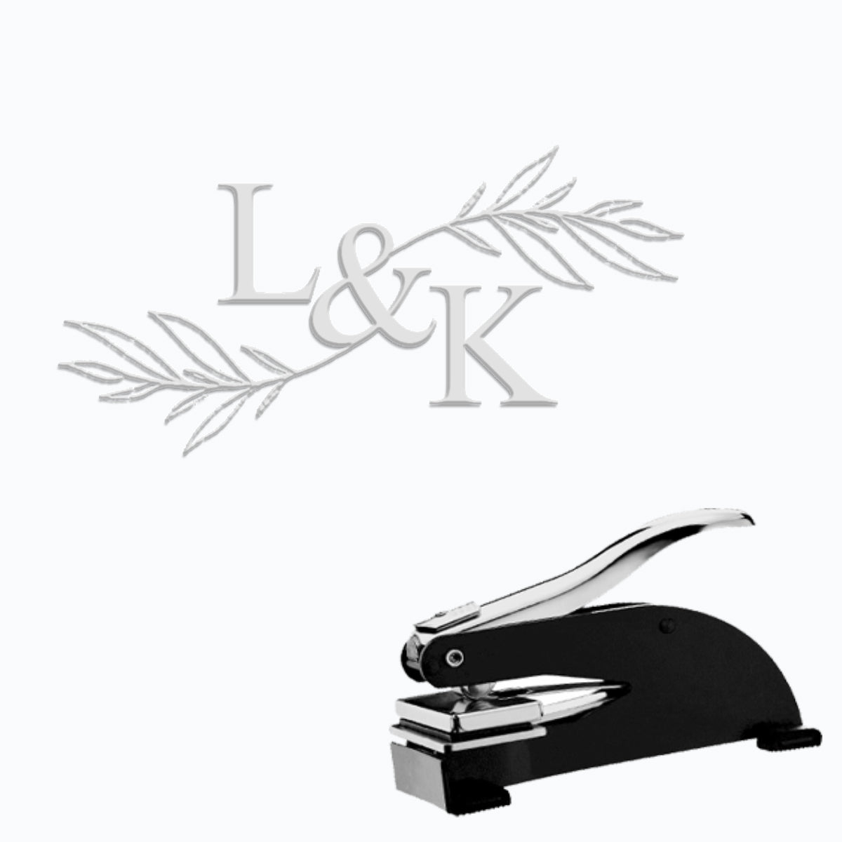 2 Letter Paper Embosser #2078 - 1.625" imprint - Nostalgic Impressions