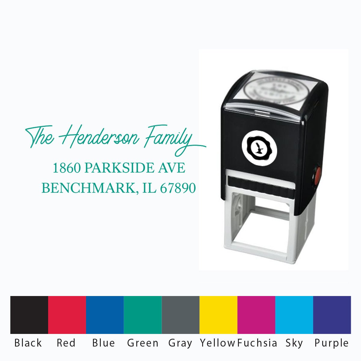 Address Self Inking Stamper with Black Ink cartridge 1" X 2.5" Rectangle #2080 - Nostalgic Impressions