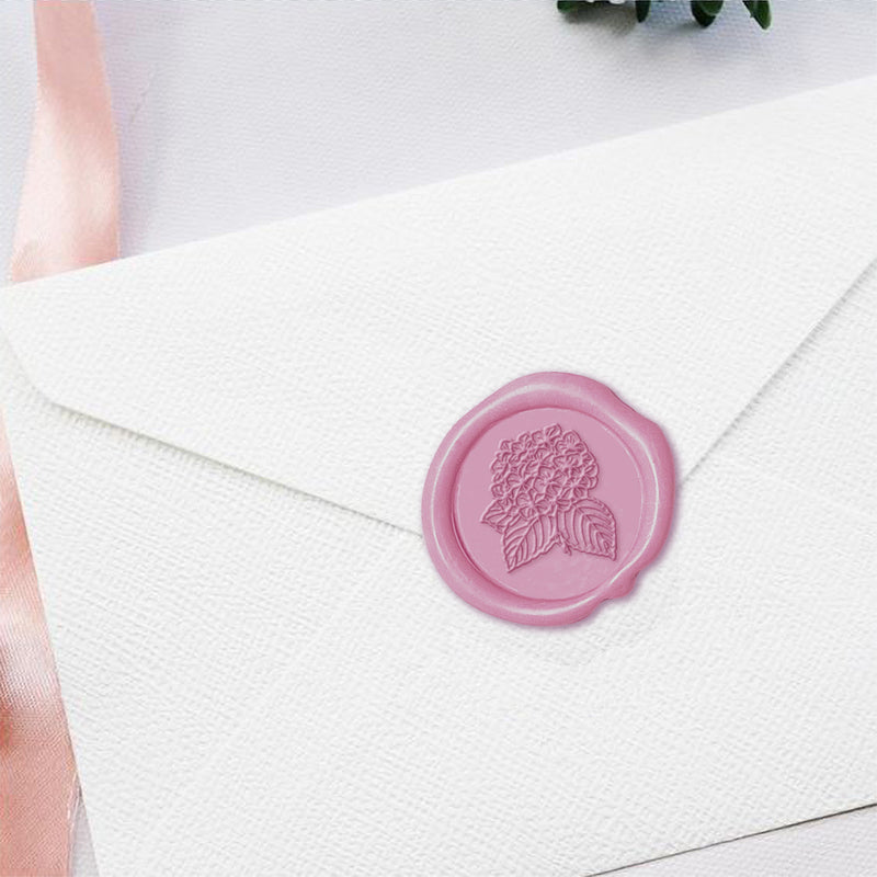 Hydrangea Adhesive Wax Seal Quick-Ship Stickers 25PK-Peony