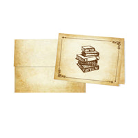 Aged Parchment Printed Note Card Set with Envelopes 8/8 - 8 Designs