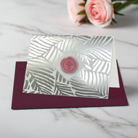 Fern Leaves  Silver Foil Boxed Note Cards with Wax Seal  8/8