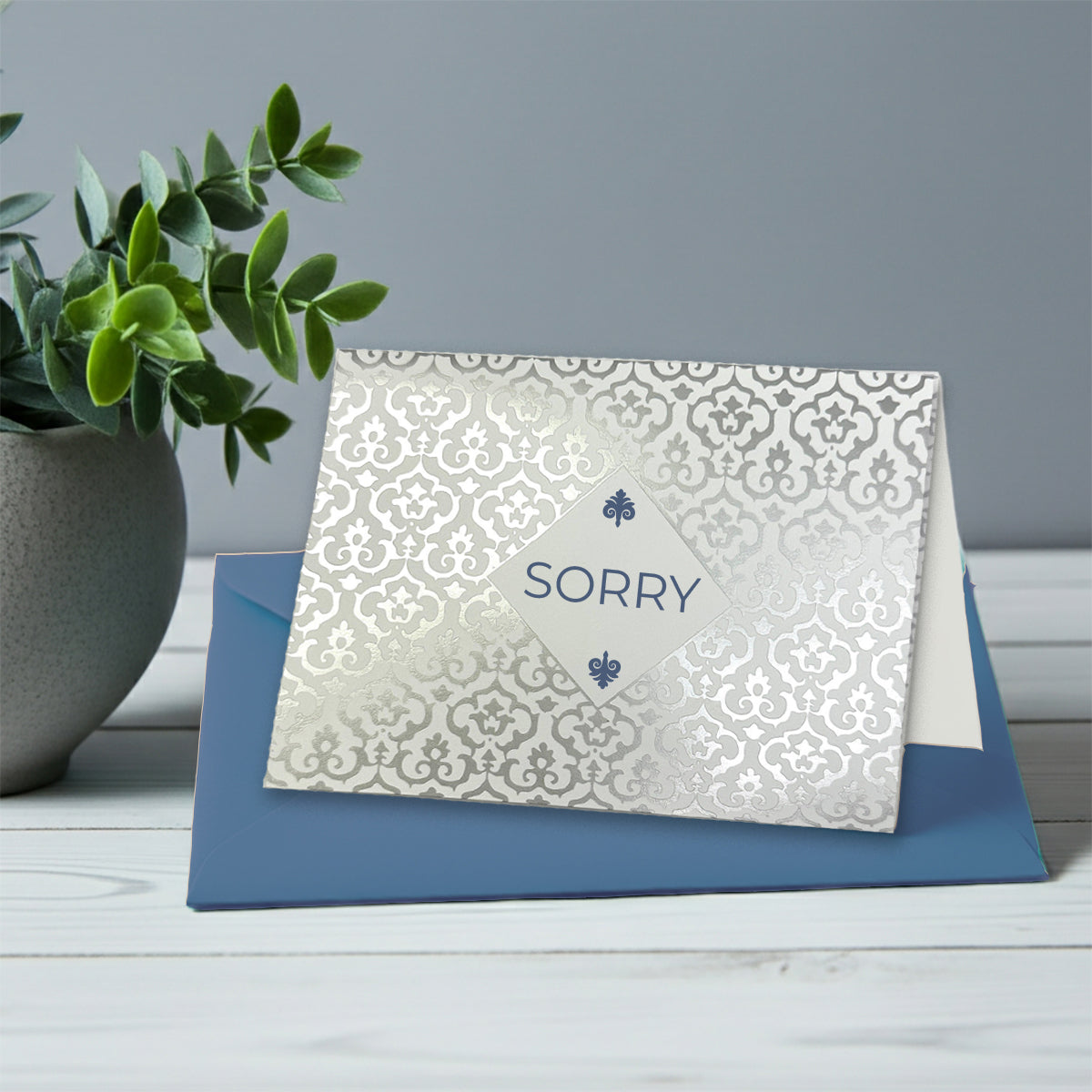Silver Foil Sorry Boxed Note Cards by Nostalgic Impressions