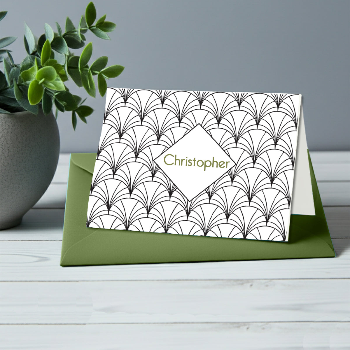 Personalized Name Foil Note Cards with Envelopes-8/8