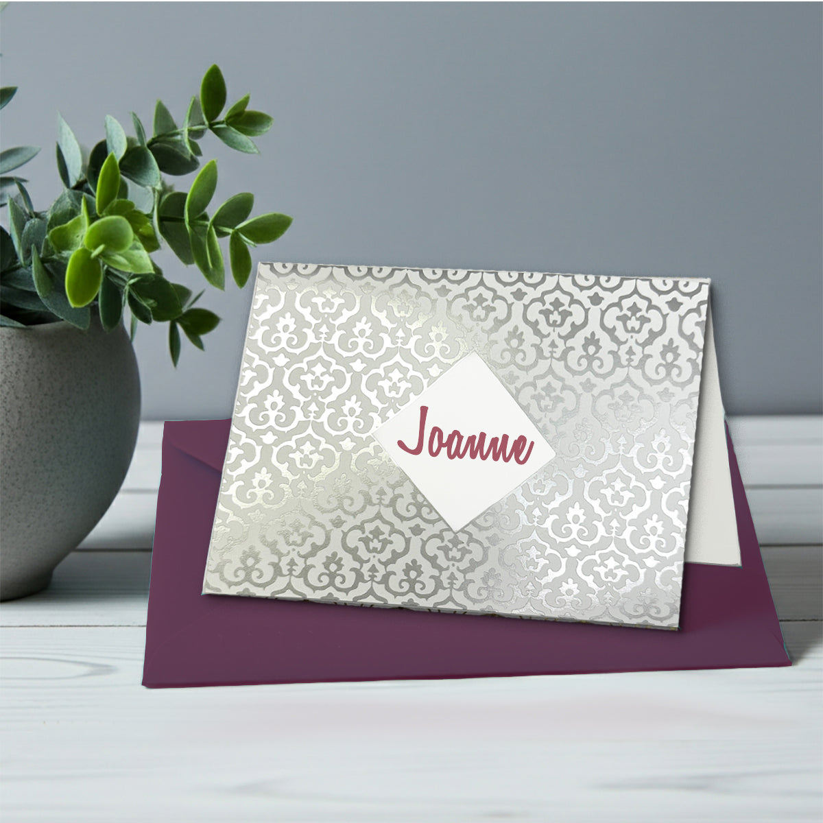 Personalized Name Foil Note Cards with Envelopes-8/8
