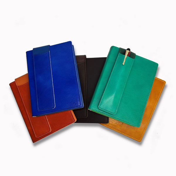 Manufactus Italian Leather Journal with Integrated Pen-Loop Closure - Handcrafted in Rome -5X7"