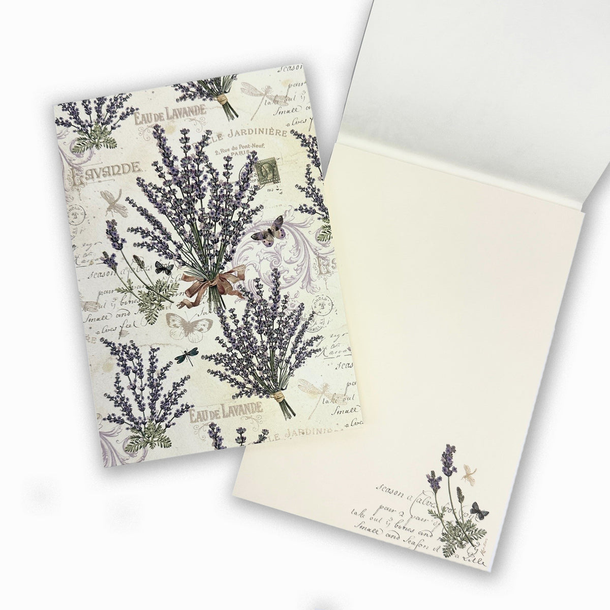 Eau de Lavende Notepad Parisian inspired 5.86 x 8.25"
