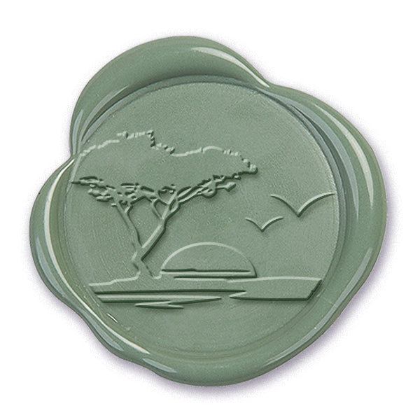 Lake Scene Wax Seal Stamp #7516- USA Handcrafted