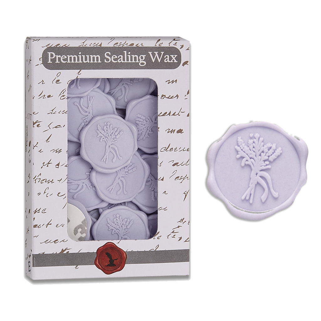 Lavender Bouquet Adhesive Wax Seal Quick-Ship Stickers 25PK - Nostalgic Impressions