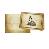 Aged Parchment Printed Note Card Set with Envelopes 8/8 - 8 Designs