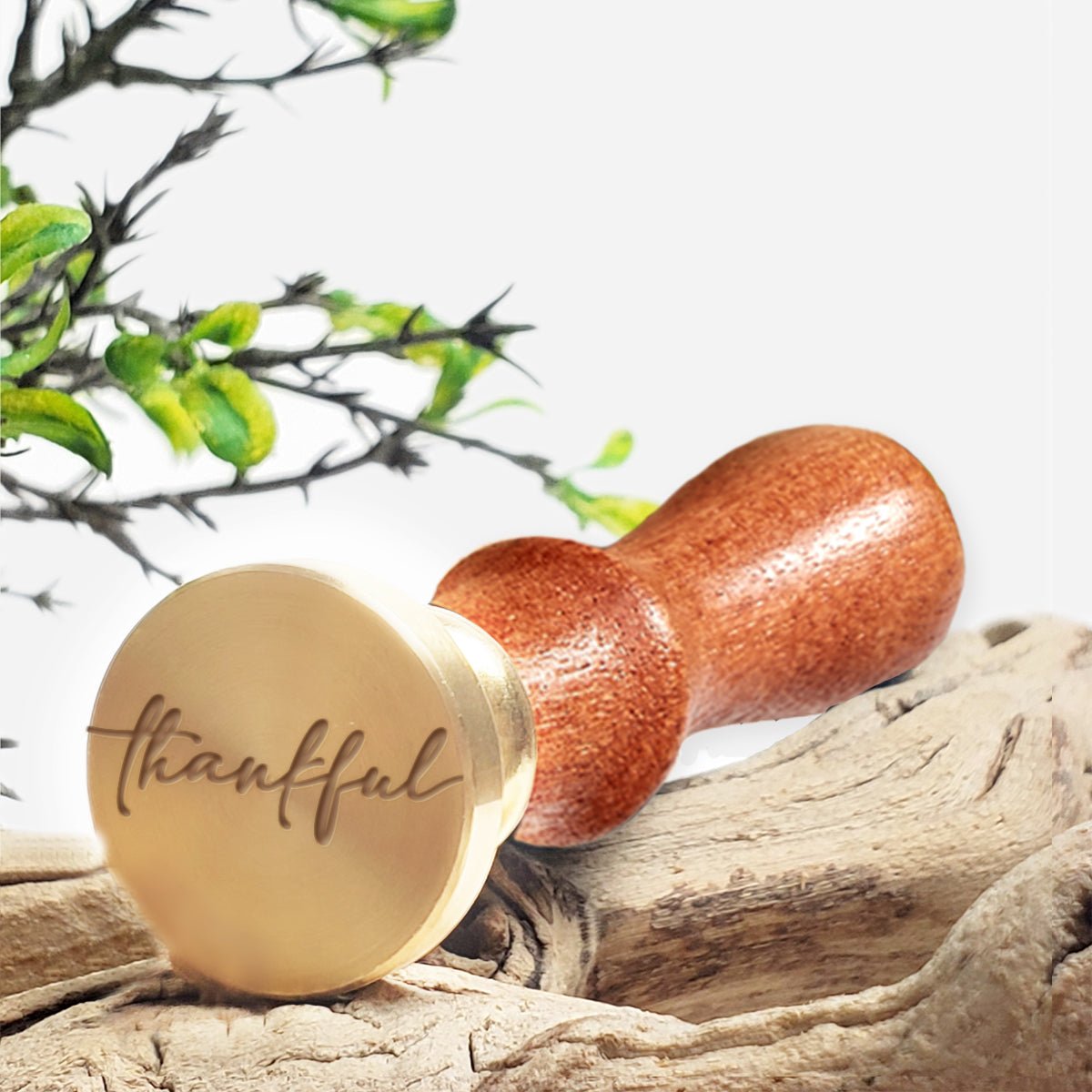 Thankful Wax Seal Stamp with Rosewood Wood Handle #1440 - Nostalgic Impressions