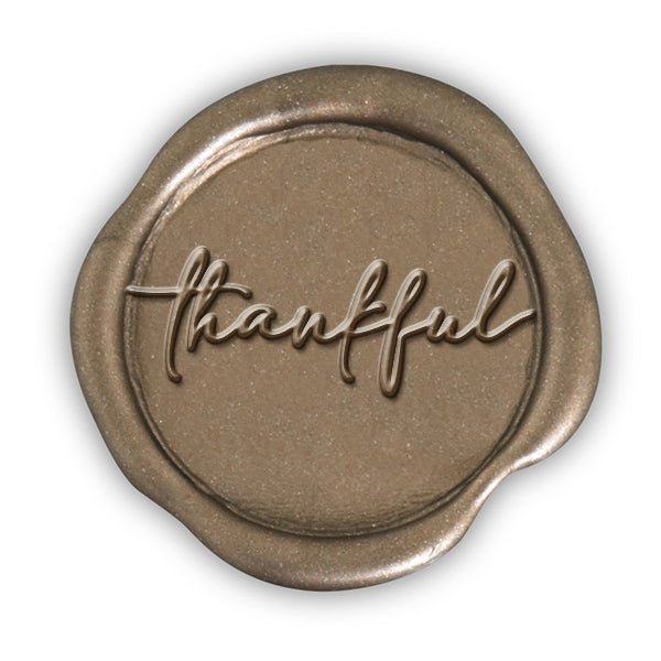 Thankful Wax Seal Stamp with Rosewood Wood Handle #1440 - Nostalgic Impressions