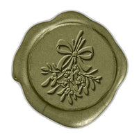 Mistletoe Christmas Wax Seal Stamp with Black Wood Handle #6542 - Nostalgic Impressions