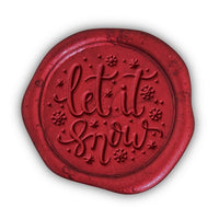Let It Snow Wax Seal Stamp with Black Wood Handle #6545 - Nostalgic Impressions