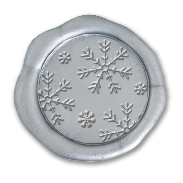 Snowflakes Christmas Wax Seal Stamp with Green Wood Handle #6547 - Nostalgic Impressions