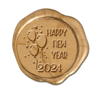 Happy New Year Wax Seal Stamp - Balloons #905 - Nostalgic Impressions
