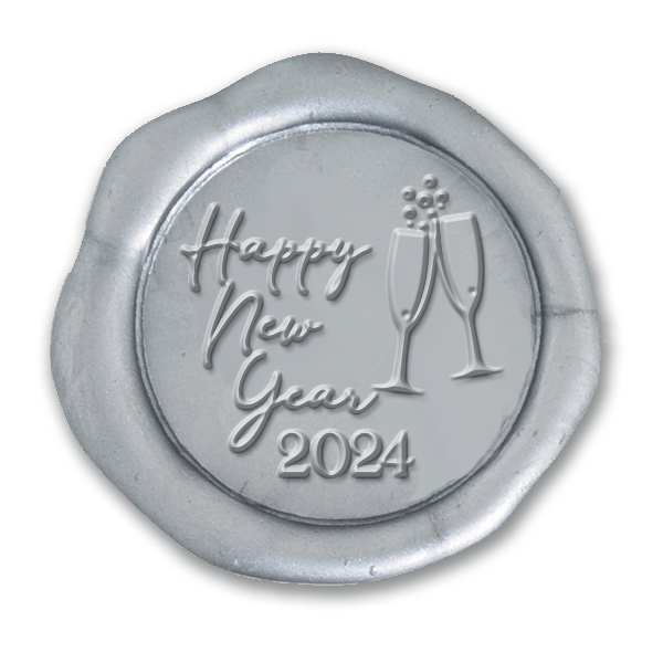 Happy New Year Wax Seal Stamp - Bubbly #906 - Nostalgic Impressions