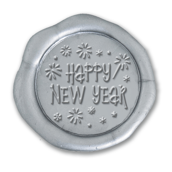 Happy New Year Fireworks Wax Seal Stamp #907 - Nostalgic Impressions