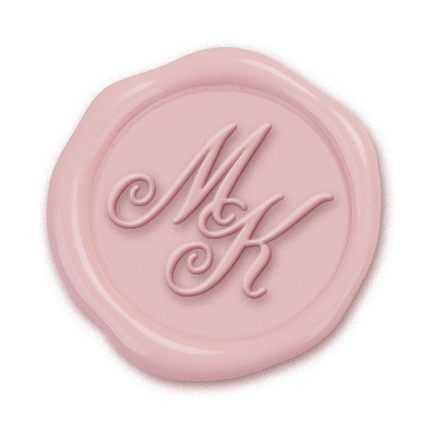 Intertwined Monogram Adhesive Wax Seals Fleurish LS245FL Bundle with Stamp