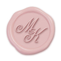 Intertwined Custom Wax Seal Stamp - Fleurish 2 Letter Monogram - Nostalgic Impressions