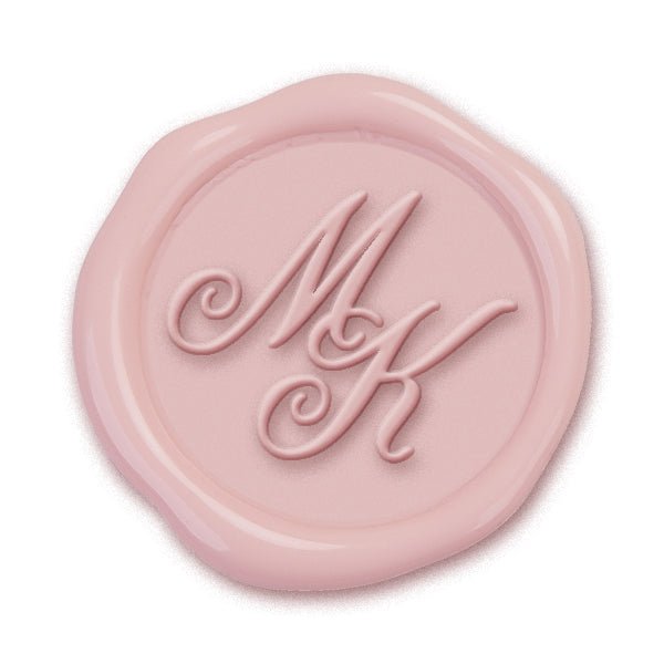 Intertwined Custom Wax Seal Stamp - Fleurish 2 Letter Monogram - Nostalgic Impressions