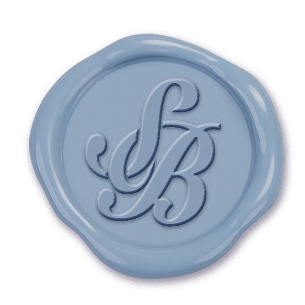 Intertwined Custom Wax Seal Stamp - Snell 2 Letter Monogram - Nostalgic Impressions