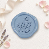 Intertwined Monogram Adhesive Wax Seals Snell LS245SN Bundle with Stamp