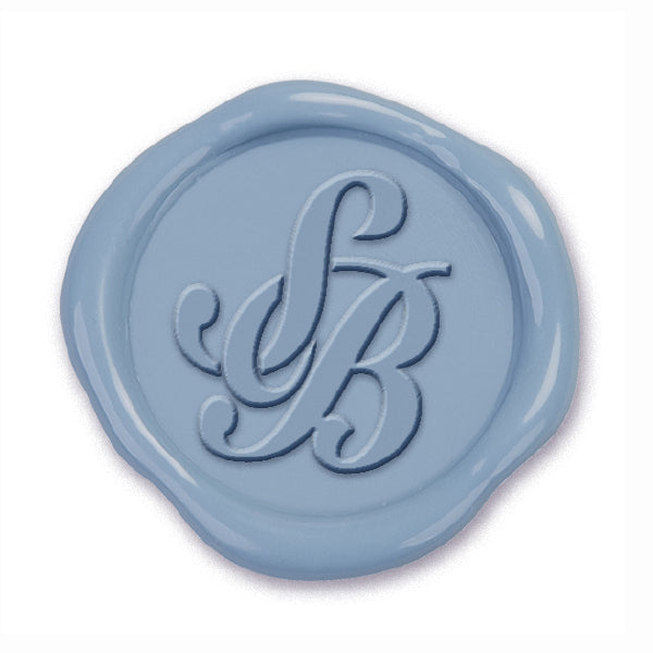 Intertwined Monogram Adhesive Wax Seals Snell LS245SN Bundle with Stamp
