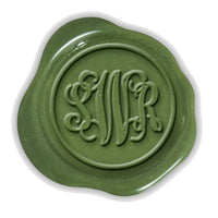 Intertwined Custom Wax Seal Stamp - Tiffany Script 3 Letter Monogram - Nostalgic Impressions