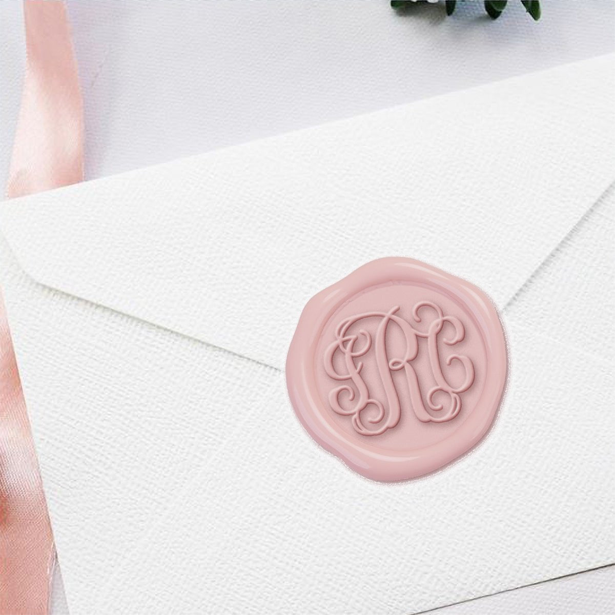 Intertwined Monogram Adhesive Wax Seals Vine LS245TI Bundle with Stamp - Nostalgic Impressions