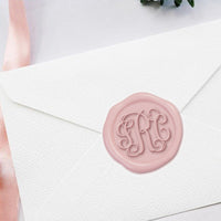 Intertwined Monogram Adhesive Wax Seals Vine LS245TI Bundle with Stamp - Nostalgic Impressions