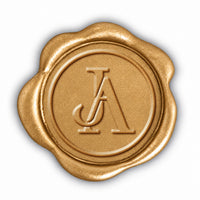 Intertwined Monogram Adhesive Wax Seals University LS245UN Bundle with Stamp