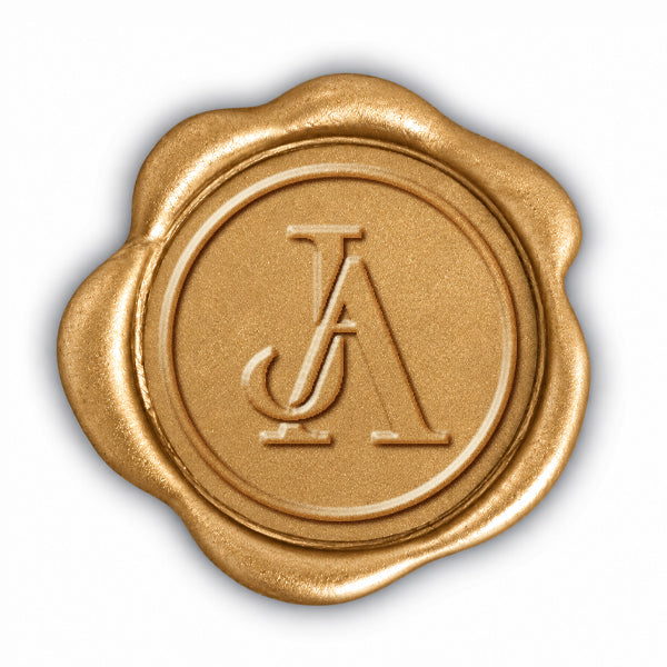 Intertwined Monogram Adhesive Wax Seals University LS245UN Bundle with Stamp
