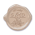 Fantasia At Last Wedding Monogram Custom Wax Seal Stamp #2504