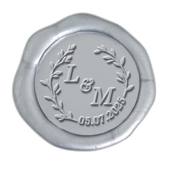Zola Wedding Monogram & Date Custom Wax Seal Stamp with Multiple Font Choices & Preview #8021 - Nostalgic Impressions