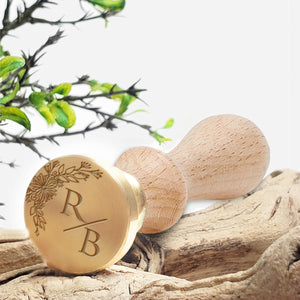 Giulia Wedding Monogram Custom Wax Seal Stamp 2 Letters #2507 - Nostalgic Impressions