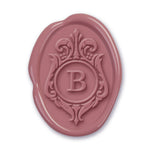 Filigree Oval Single Initial Adhesive Wax Seals #8853 Bundle with Stamp