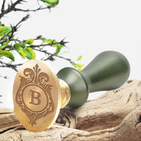 Filigree Oval Initial Custom Wax Seal Stamp #8853 - Nostalgic Impressions
