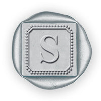 Pretty Dots Square Initial Custom Wax Seal Stamp #8858 - 3/4" Square - Nostalgic Impressions