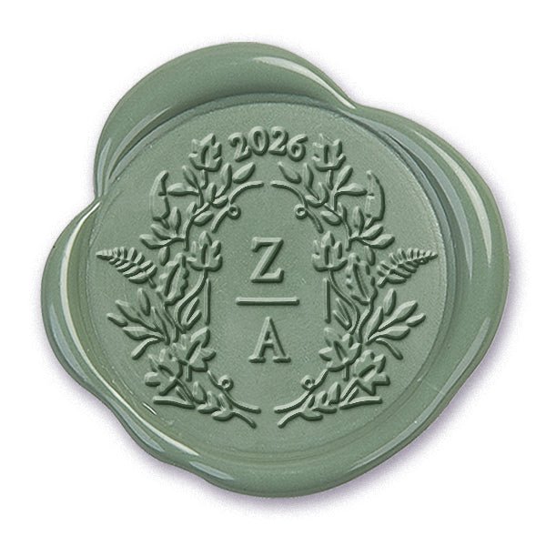 Tosca Wedding Monogram & Year Custom Wax Seal Stamp #2503 - Nostalgic Impressions