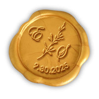 Rosemary Monogram Wax Seal Stamp #8710 - Nostalgic Impressions