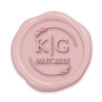 Allure Monogram & Date Custom Wax Seal Stamp with Multiple Font Choices & Preview #8902 - Nostalgic Impressions