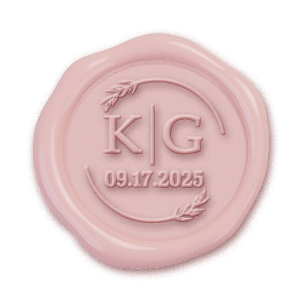 Allure Monogram & Date Custom Wax Seal Stamp with Multiple Font Choices & Preview #8902 - Nostalgic Impressions