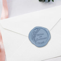 Cecilia Wedding Couple's Names Date Custom Wax Seal Stamp #2513 - Nostalgic Impressions