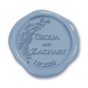 Cecilia Wedding Couple's Names Date Custom Wax Seal Stamp #2513 - Nostalgic Impressions