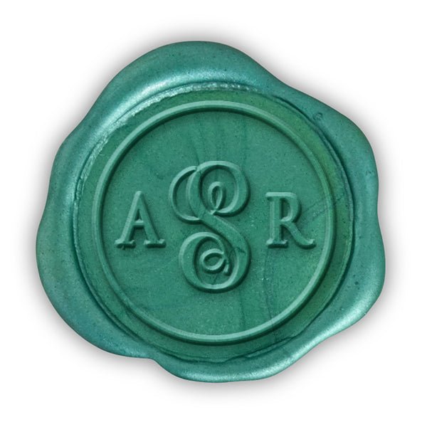 Vine 3 Letter Monogram Custom Wax Seal Stamp #1181 - Nostalgic Impressions