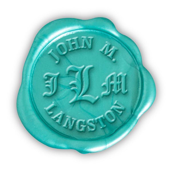 Custom Wax Seal Stamp - Old English Monogram with Name #2247 - Nostalgic Impressions
