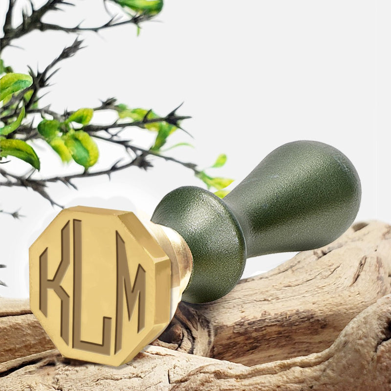 3 Letter Octagon Custom Monogram Wax Seal Stamp #72 - Nostalgic Impressions