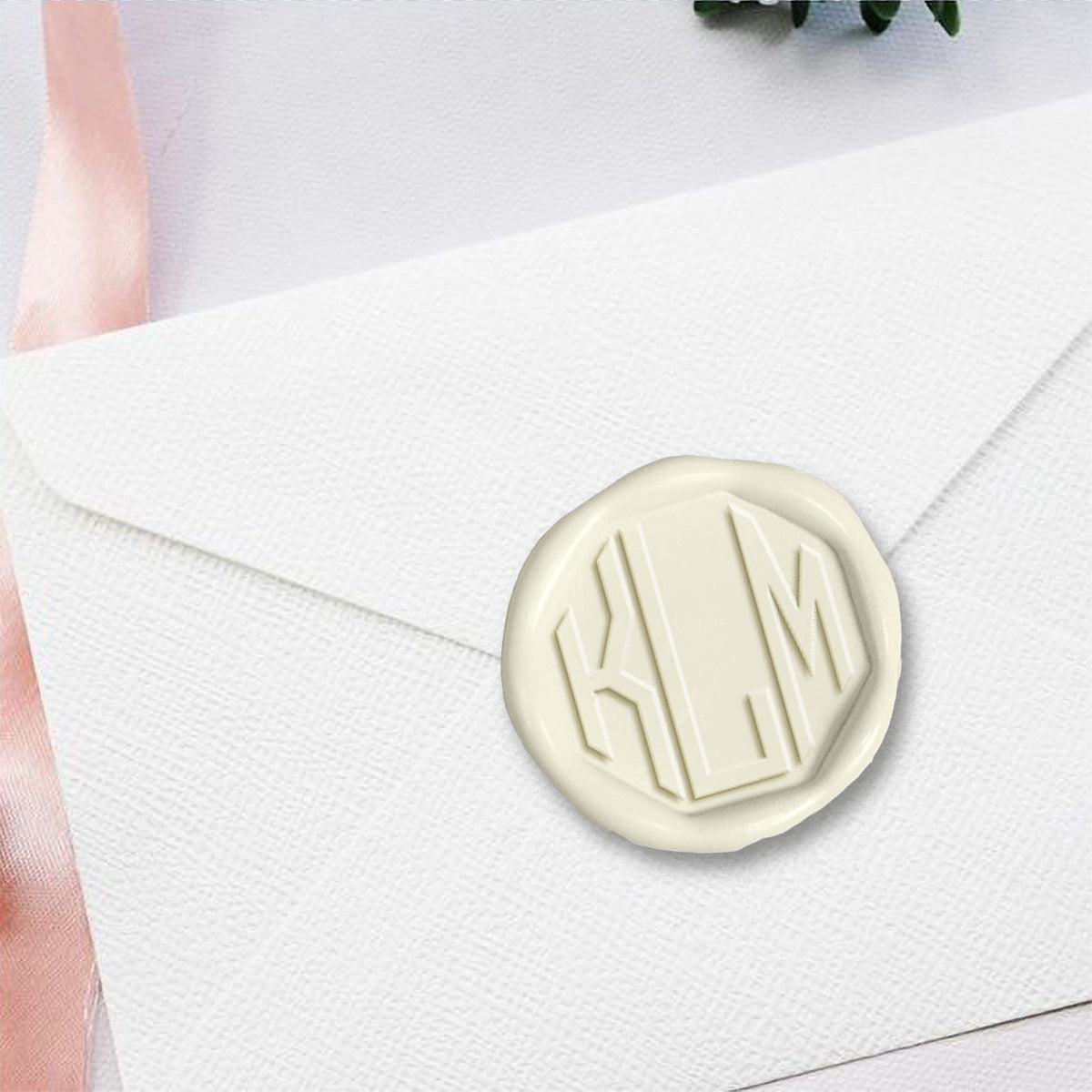 3 Letter Octagon Custom Monogram Wax Seal Stamp #72 - Nostalgic Impressions